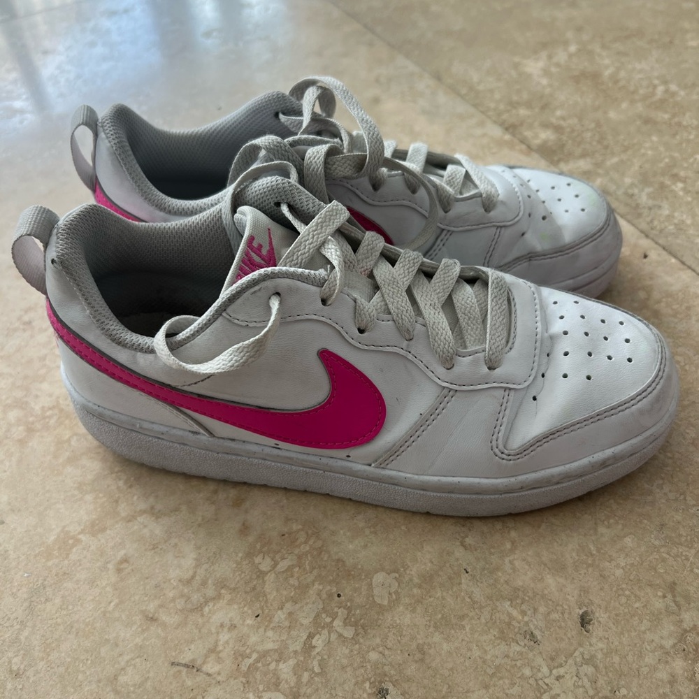 White and Pink Nike Sneakers